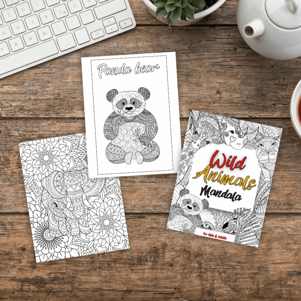 Wild Animals Mandala wydruk