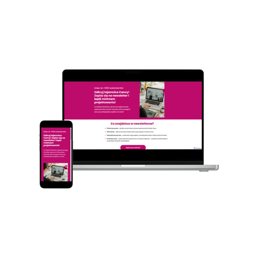 Landing Page newsletter