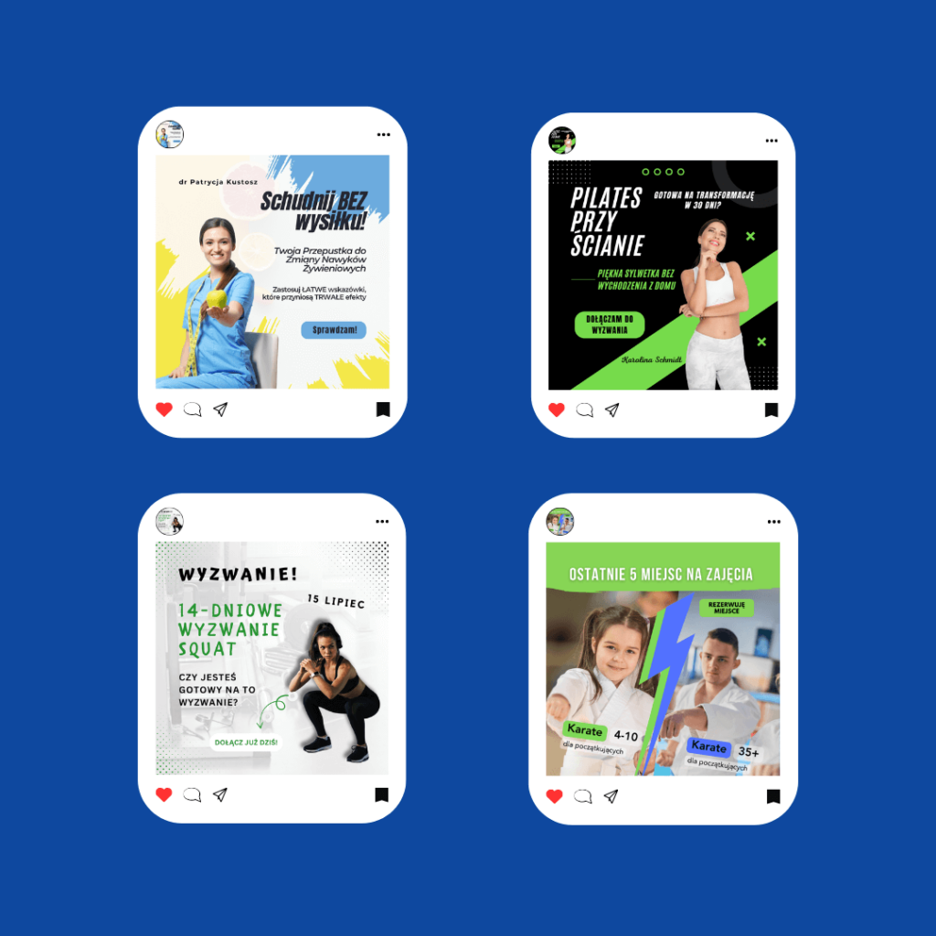 grafiki reklama fb fit wyzwanie karate