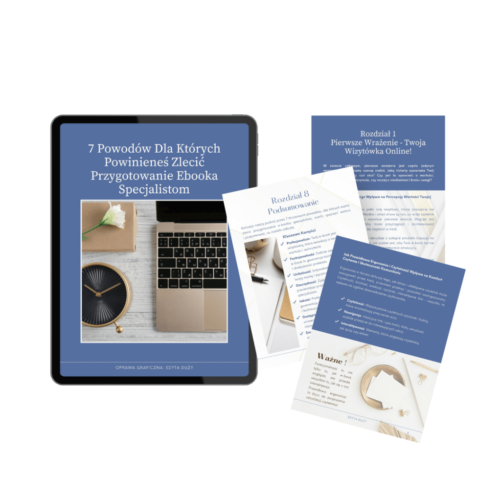 oprawa graficzna ebooka dlaczego warto zlecać oprawę ebooka specjalistom