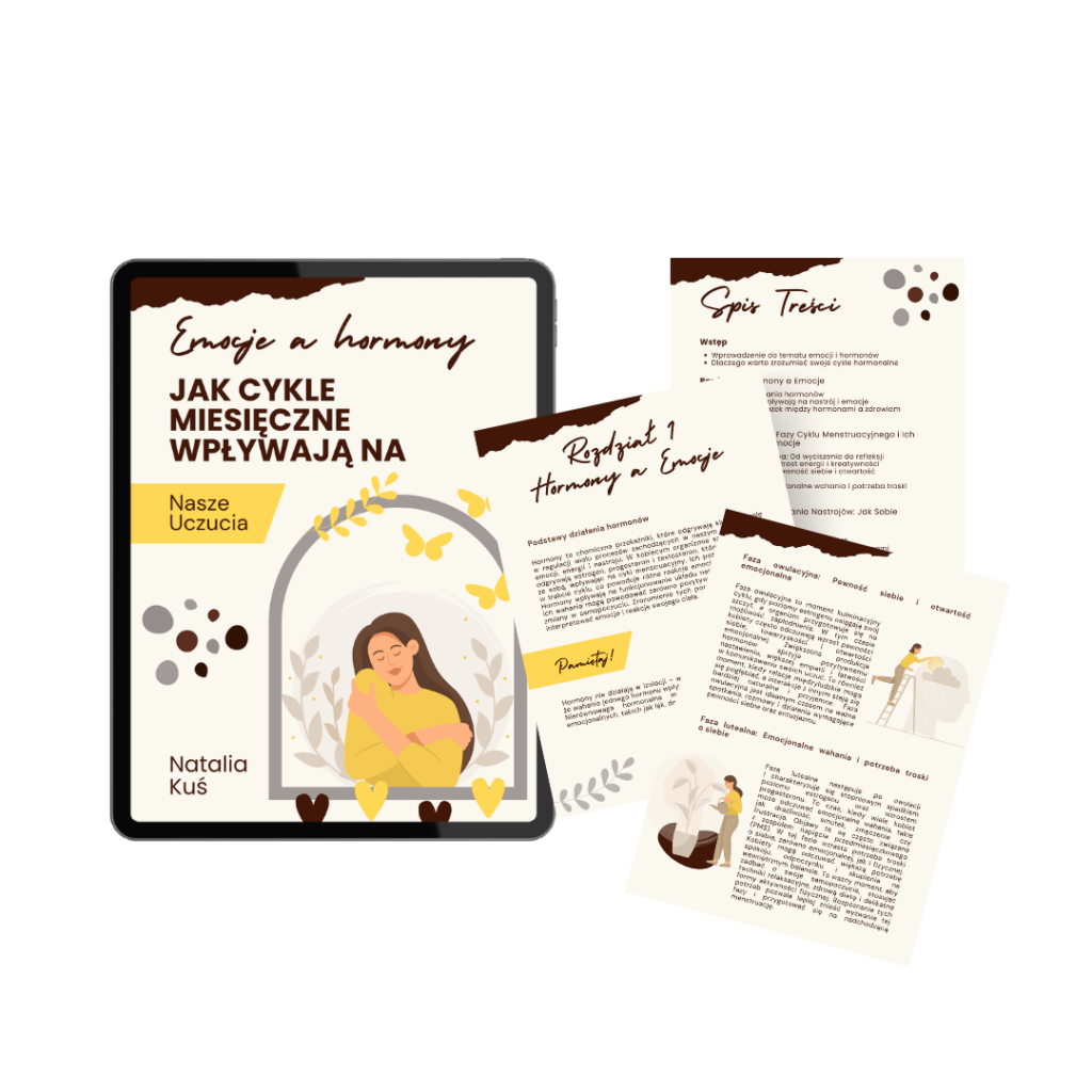oprawa graficzna ebooka jak cykle miesięczne wpływają na hormony