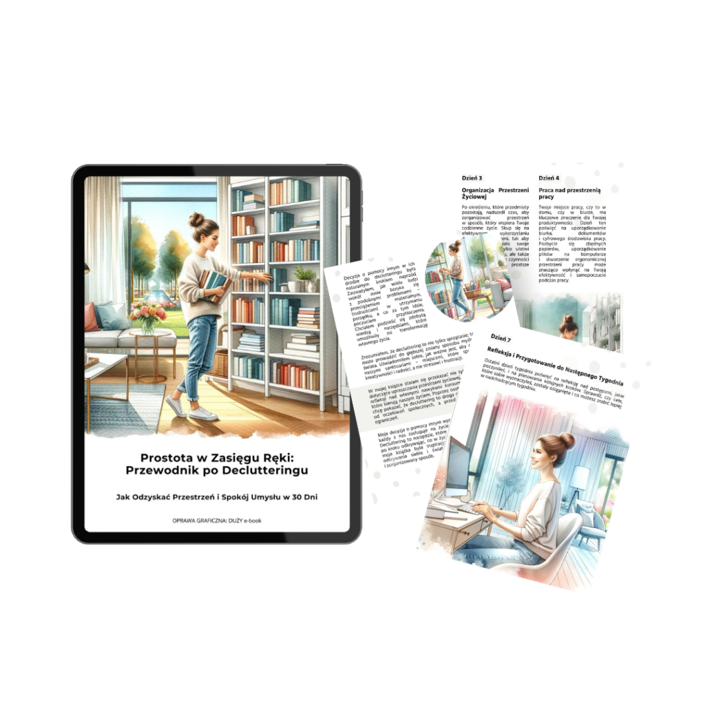 oprawa graficzna ebooka przewodnik po declutteringu