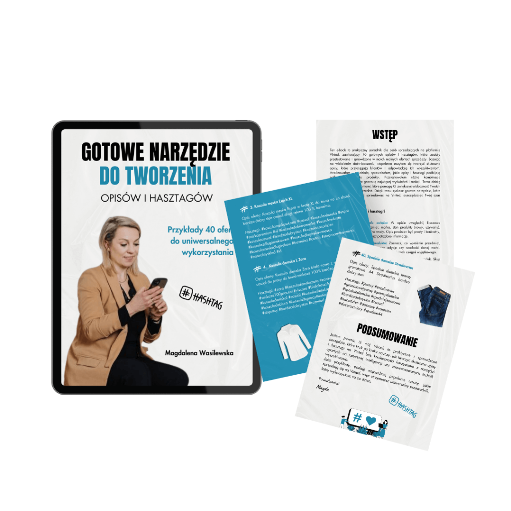 oprawa graficzna ebooka narzędzie do hasztagów
