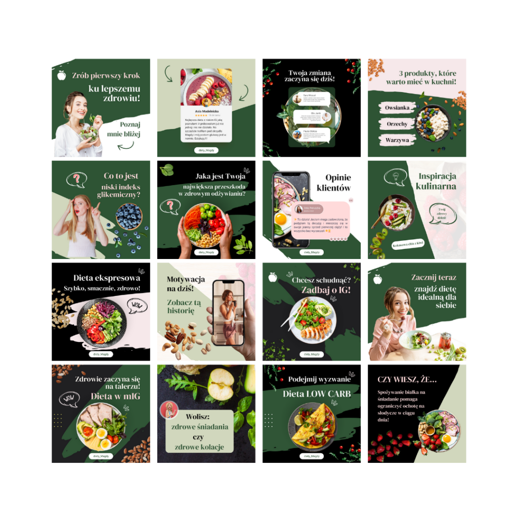 Siatka na FB posty dla dietetyka