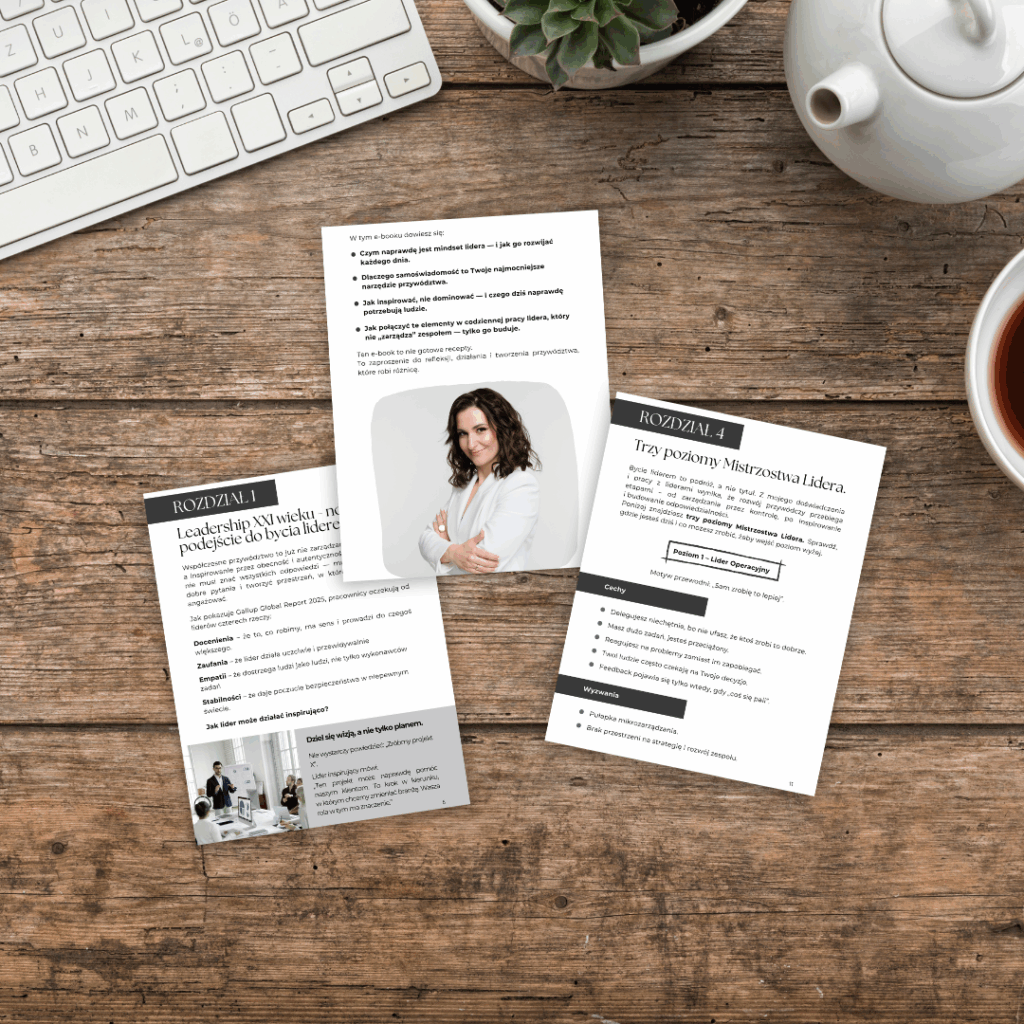 mockup biurko do ebooka Mindset lidera